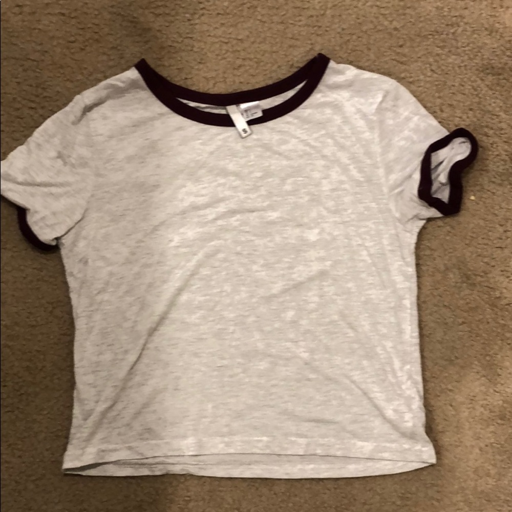 white/gray t shirt